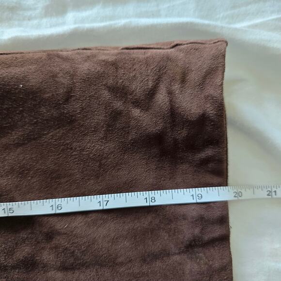 *NWT INC Genuine Suede Mini Skirt with Leather Belt Chocolate Brown Size 2P - Picture 8 of 8